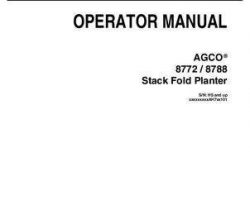 AGCO 700736968D Operator Manual - 8788 / 8772 Planter