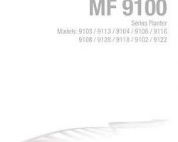 Massey Ferguson 700744111B Operator Manual - 9100 Series Planter (not for North America)