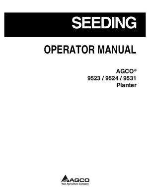 AGCO 700744264B Operator Manual - 9523 / 9524 / 9531 Planter