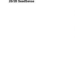 Massey Ferguson 700745926A Operator Manual - 20/20 SeedSense (9800 series planter system)