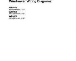 Massey Ferguson 700748091B Operator Manual - WR9840 / WR9860 / WR9870 Wiring Diagrams (eff sn GHS1x101)