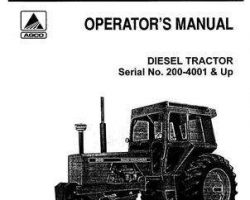 Allis Chalmers 70257211 Operator Manual - 200 Tractor (eff sn 4001)