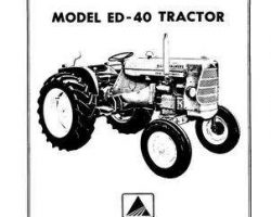 Allis Chalmers 70257955 Operator Manual - ED 40 Tractor