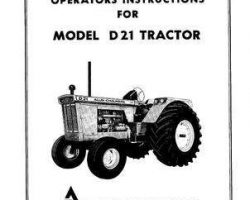 Allis Chalmers 70257957 Operator Manual - D21 Tractor (3400 engine)