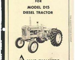 Allis Chalmers 70257966 Operator Manual - D15 Tractor (diesel, prior sn 13001)