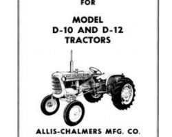 Allis Chalmers 70257972 Operator Manual - D10 (prior sn 3501) / D12 (prior sn 3001) Tractor