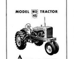 Allis Chalmers 70257975 Operator Manual - WD45 Tractor (gas)