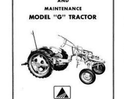 Allis Chalmers 70257983 Operator Manual - G Tractor