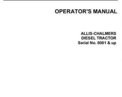 Allis Chalmers 70261570 Operator Manual - 7060 Tractor (eff sn 6001)