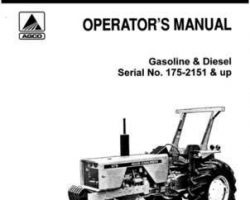 Allis Chalmers 70261774 Operator Manual - 175 Tractor (eff sn 2152)