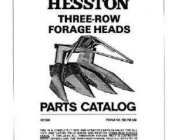 Hesston 702700038 Parts Book - 3 Row Head F3R