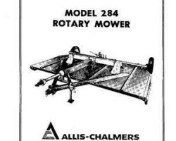 Allis Chalmers 70559719 Operator Manual - 284 Rotary Mower (* also 70828353)