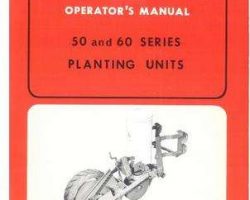 Allis Chalmers 70571269 Operator Manual - 50 / 60 Series Planter Unit