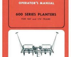 Allis Chalmers 70573268 Operator Manual - 600 Series Planter (144 & 176 inch frame, 1971-74)