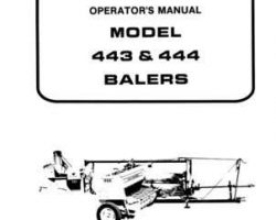 Allis Chalmers 70574571 Operator Manual - 443 / 444 Baler