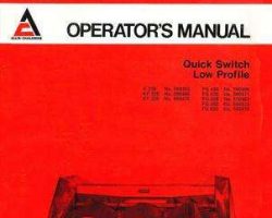 Gleaner 70583930 Operator Manual - F / G / K Corn Head (quick switch, low profile, eff 1975)