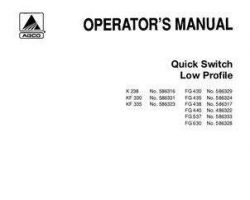 Gleaner 70586479 Operator Manual - F / G / K Corn Head (quick switch, low profile, eff 1976)