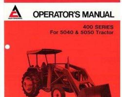 Allis Chalmers 70588899 Operator Manual - 400 Loader