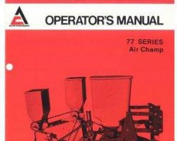 Allis Chalmers 70592946 Operator Manual - 77 Series Planter Unit (Air Champ)