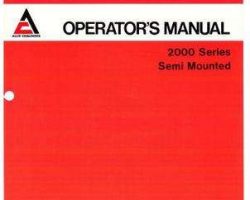 Allis Chalmers 70593570 Operator Manual - 2000 Series Semi-Mounted Plow (16 - 18 ft bottom)