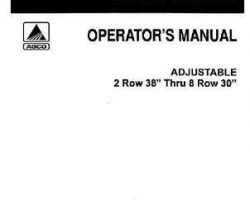 Gleaner 70598956 Operator Manual - Adjustable Corn Head (2 row 38"" thru 8 row 30"", sn 7001-10000)