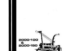Hesston 7080328 Operator Manual - 2000-100 (prior sn 10700) / 2000-150 (prior sn 11000) Harvester