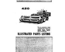 Hesston 7080336 Parts Book - 420 SP Windrower (1971-76)