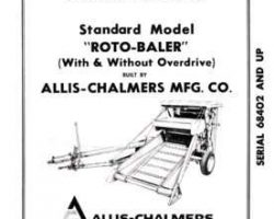 Allis Chalmers 70828161B Operator Manual - Roto-Baler (prior sn 74902)