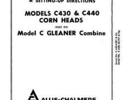 Gleaner 70828190 Operator Manual - C430 / C440 Corn Head