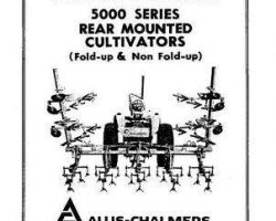 Allis Chalmers 70828239 Operator Manual - 5000 Series Cultivator (Rear Mounted)