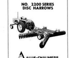 Allis Chalmers 70828291 Operator Manual - 2200 Series Disc Harrow (9, 10, 12, 14, 16, 18, & 20 ft)