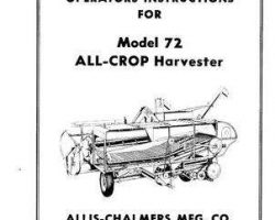 AGCO Allis 70828306 Operator Manual - 72 Combine (All Crop & attachments)