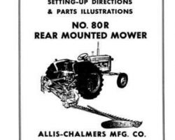 AGCO Allis 70828366 Operator Manual - 80R Mower (rear mounted, sickle bar)