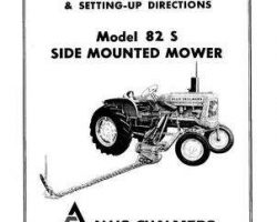 AGCO Allis 70828368 Operator Manual - 82S Mower (side mounted, sickle bar)