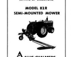 AGCO Allis 70828370 Operator Manual - 82R Mower (rear mounted, sickle bar)