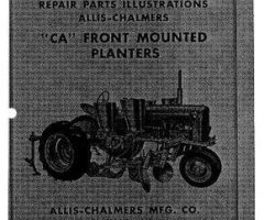 Allis Chalmers 70828390 Operator Manual - CA Planter (front mounted)