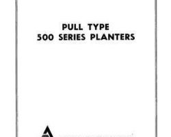 Allis Chalmers 70828399 Operator Manual - 500 Series Planter (pull type)