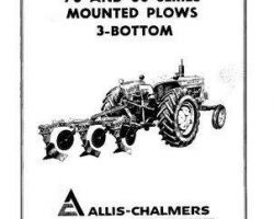 Allis Chalmers 70828424 Operator Manual - 70 Series / 80 Series Mounted Plow (3 bottom)