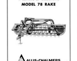 Allis Chalmers 70828458 Operator Manual - 78 Rake (ground driven)