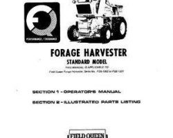 Hesston 7084361 Operator Manual - 7600 Field Queen (1975)