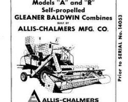 Gleaner 71186303 Operator Manual - A / R Combine (prior sn 14053)