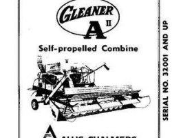 Gleaner 71186309 Operator Manual - A2 Combine (eff sn 32001)