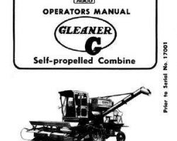 Gleaner 71186325 Operator Manual - G Combine (prior sn 17001)