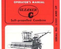 Gleaner 71186327 Operator Manual - G Combine (eff sn 21001)