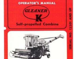 Gleaner 71186329 Operator Manual - K Combine (sn 12201-14600)