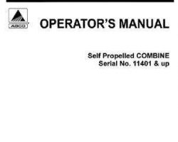 Gleaner 71187744 Operator Manual - M Combine (eff sn 11401-15400)