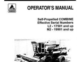 Gleaner 71310377 Operator Manual - L2 (eff sn 17501-19500) / M2 (eff sn 19901-22100) Combine