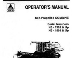 Gleaner 71313185 Operator Manual - N5 (sn 1301-1500) / N6 (sn 1501-2000) Combine