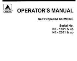 Gleaner 71319289 Operator Manual - N5 (sn 1501-3000) / N6 (sn 2001-3500) Combine
