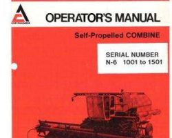 Gleaner 71319890 Operator Manual - N6 Combine (prior sn 1501)
